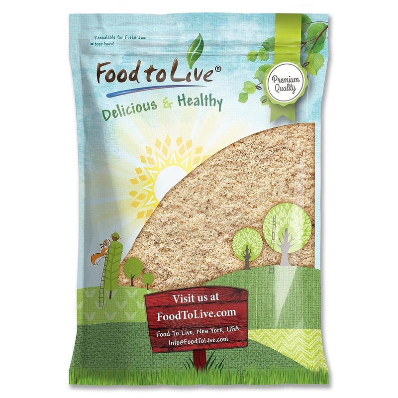 Food To Live California Unblanched Almond Flour, 6 Pounds – Natural Meal, Finely Milled With Skin On, Raw Kosher Vegan Keto Pale
