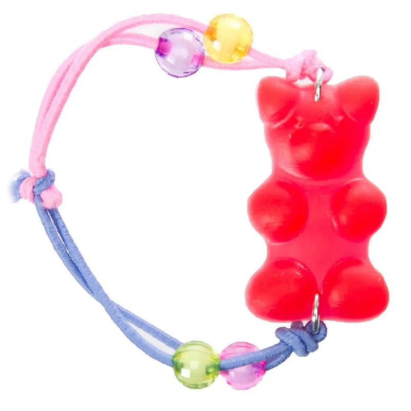 Giant Gummy Bear Elastic Bracelet – Red