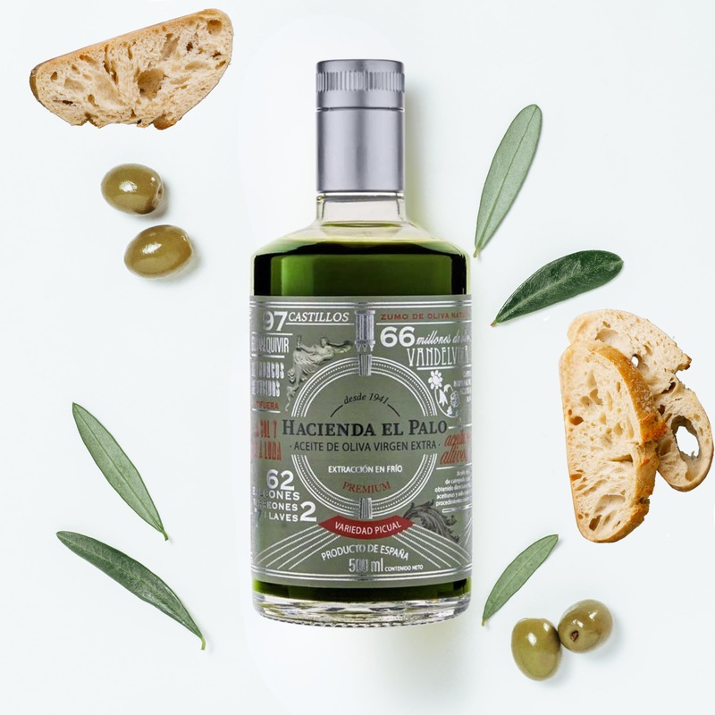 Hacienda El Palo Premium Picual Extra Virgin Olive Oil 500ml | First Harvest, Cold-Pressed Gourmet Spanish EVOO by Carmen & Lola