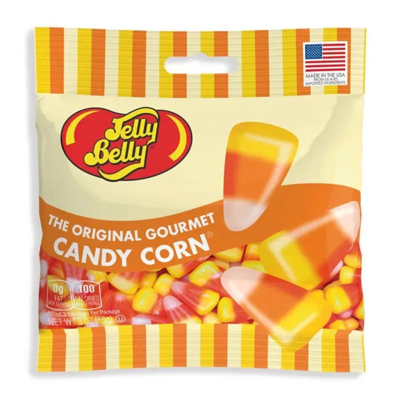 Jelly Belly Candy Corn Snack 3-Ounce Peg Packs: 12-Piece Case