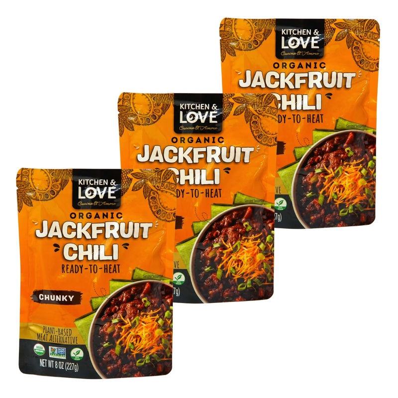 Kitchen And Love, Jackfruit Chunky Chili, Organic, Fully Cooked, Versatile Plant Based Meat Alternative, Gluten Free, Ready In 9