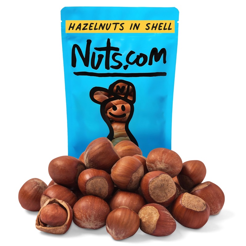 Nuts.Com Oregon Hazelnuts In Shell, Filberts 1 Lb Bag – Whole Raw Jumbo Hazelnuts – Gourmet, Freshly Harvested, Non-Gmo, For Coo