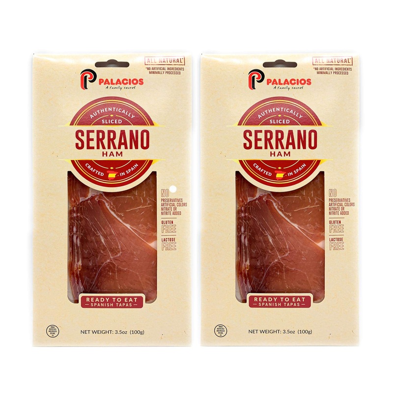 Serrano Ham All Natural 3.5Oz By Palacios (2 Pack)