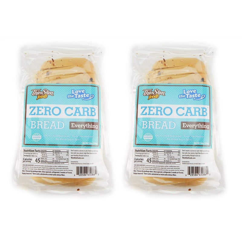 Thinslim Foods Zero Net Carb Keto Bread | Low Carb Bread | Everything Inside (Pack Of 2)
