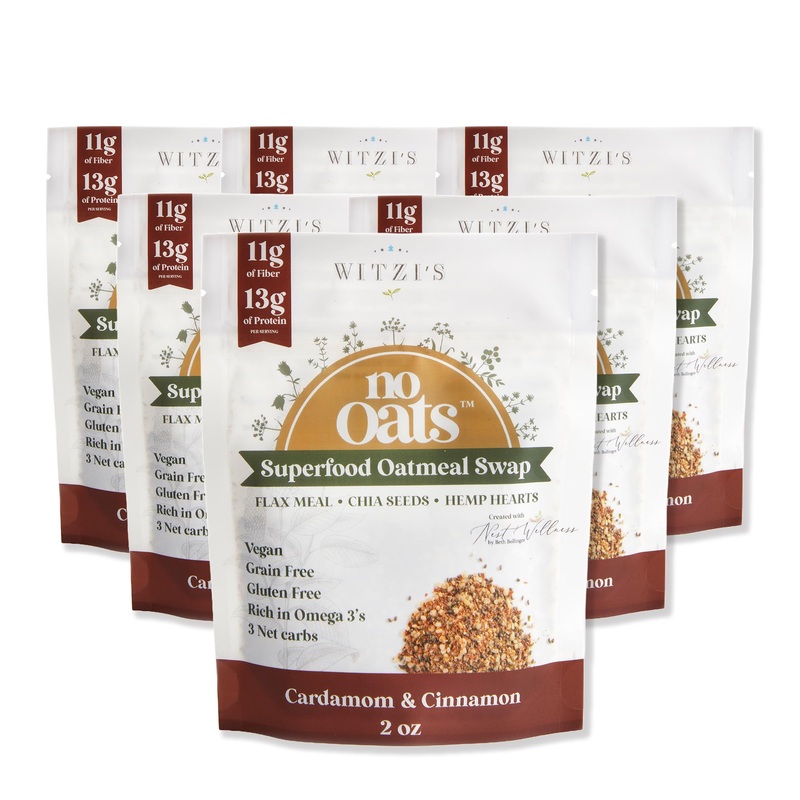 Witzi’S No Oats Oatmeal Alternative, Cardamom & Cinnamon, 2Oz (Pack Of 6), Made With Chia Seeds, Cinnamon & Cardamom, Grain Free