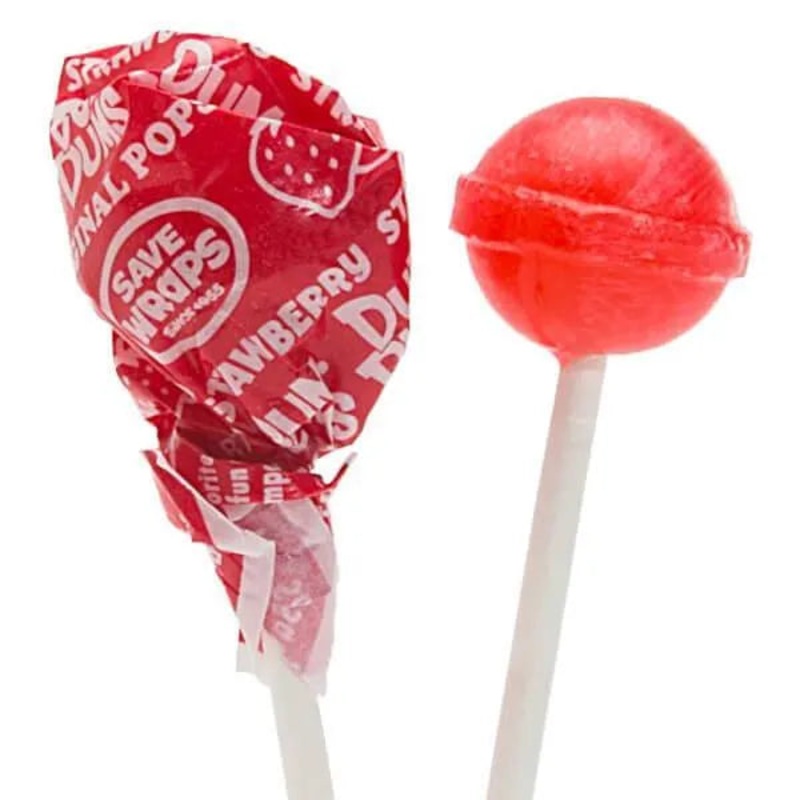 Dum Dums Red Party Pops – Strawberry: 5LB Bag