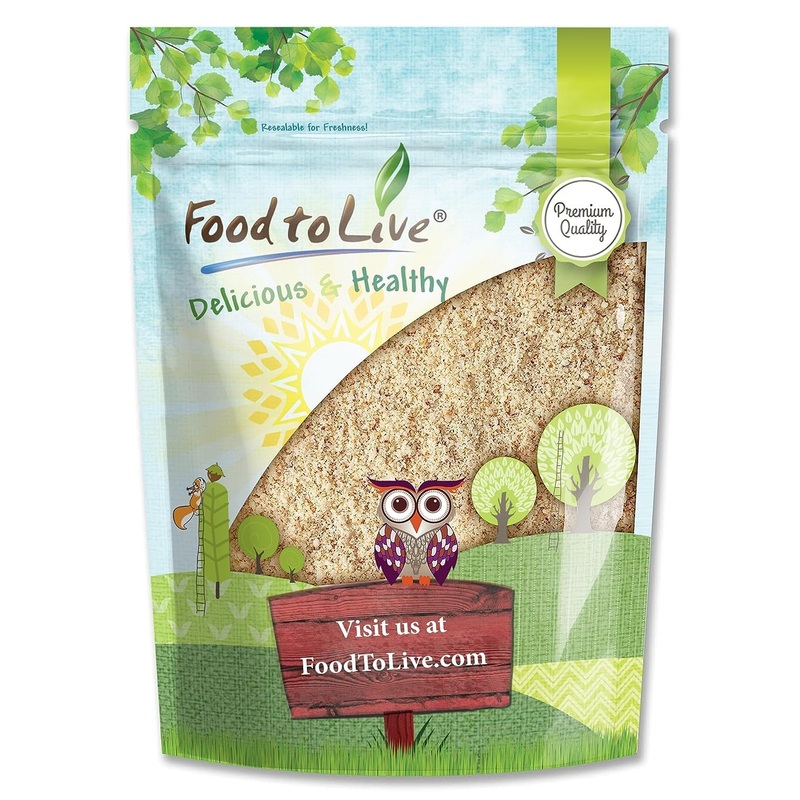 Food To Live California Unblanched Almond Flour, 8 Ounces – Natural Meal, Finely Milled With Skin On, Raw Kosher Vegan Keto Pale