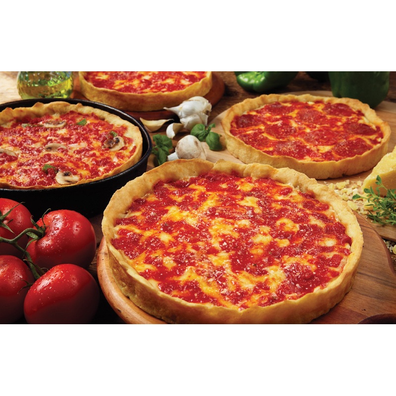 Four Lou Malnati’S Deep Dish Pizzas (2 Sausage 2 Pepperoni)