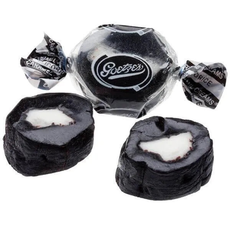 Goetze’s Black Licorice Caramel Creams Candy: 5LB Bag