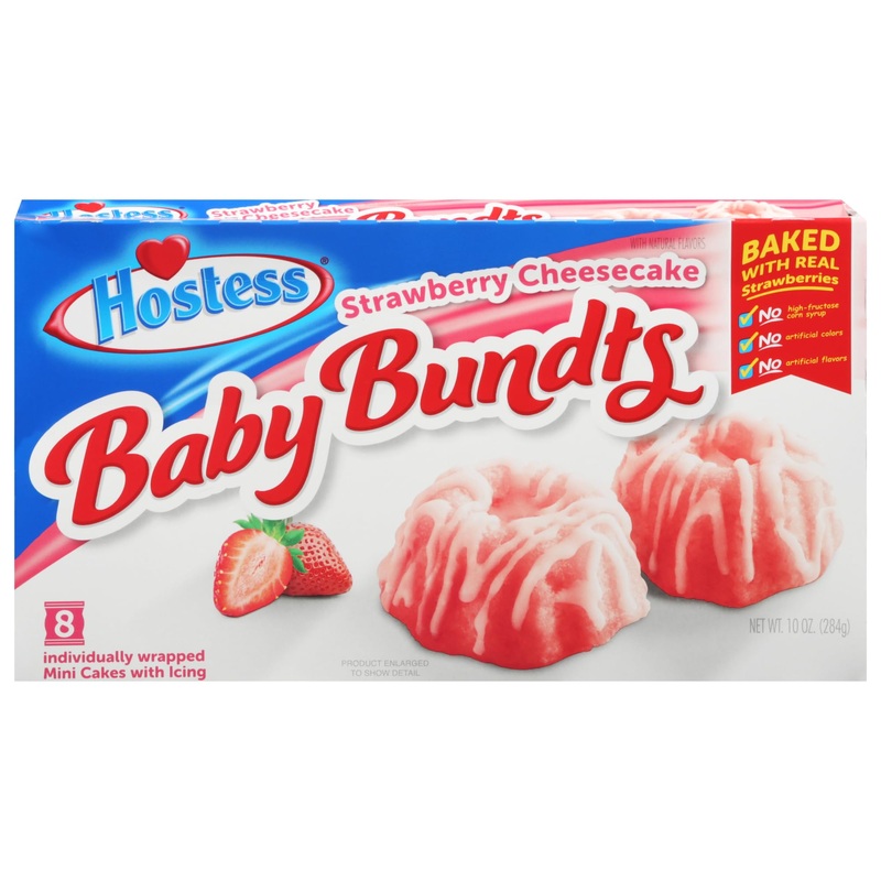 Hostess, Mini Cakes, Strawberry Cheesecake, 10 Ounce