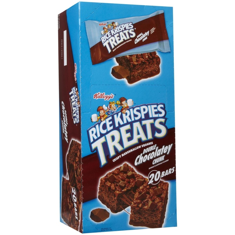 Kellogg’S Rice Krispies Treats Double Chocolatey Chunk Bars-1.3 Oz, 20 Ct