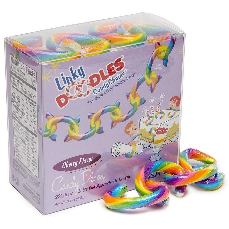 Linky Doodles Candy Chains – Rainbow: 28-Piece Box