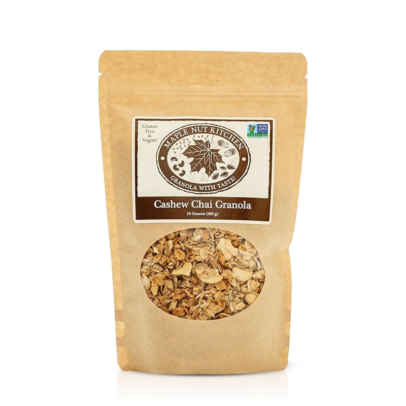 Maple Nut Kitchen Gluten-Free Chai Granola With Cashews, Sunflower Seeds, And Shredded Coconut – Delicious Breakfast Cereal And