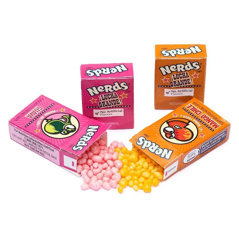 Nerds Lucha Grande Candy Snack Size Packs in 3-Ounce Bags – Guava and Mango Chile: 24-Piece Box