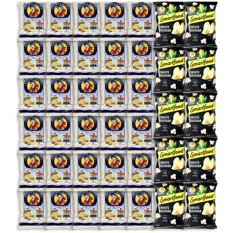 Niro Assortment | Popcorn Snack Pack | Individual Popcorn Snack Bags | Pirates Booty Aged White Cheddar And Smart Food White Che