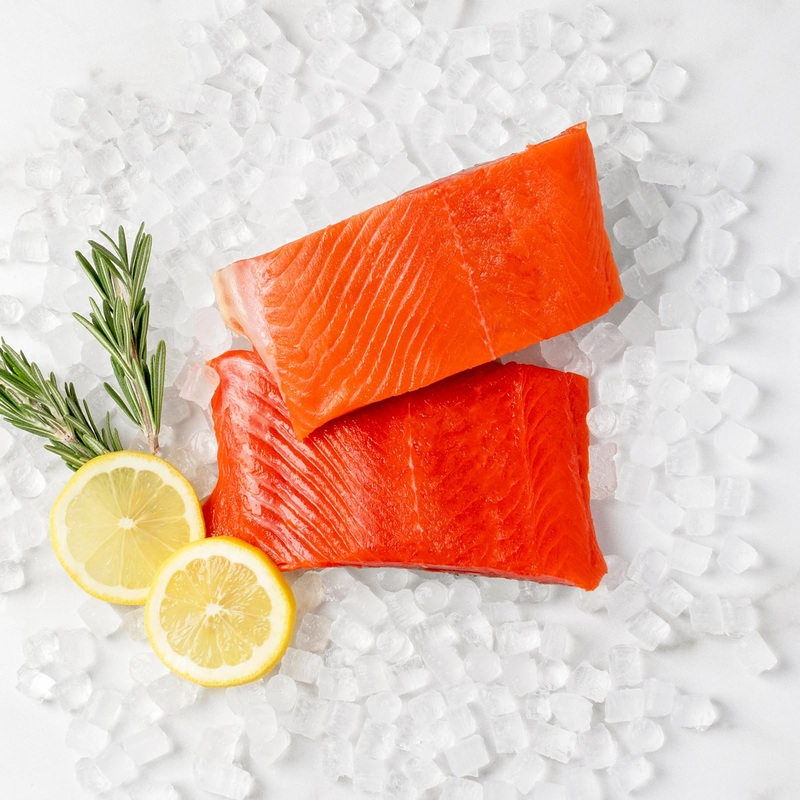 Seabear Wild Alaskan Sockeye Salmon Dinner Fillets, 6 Oz (12 Fillets)