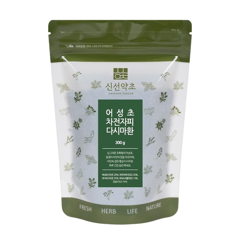Shinsun Yakcho Korean Houttuynia Cordata, Plantago Asiatica Decaisne, Laminaria Granule | 300G | 1 Pack, Pesticide-Free, /