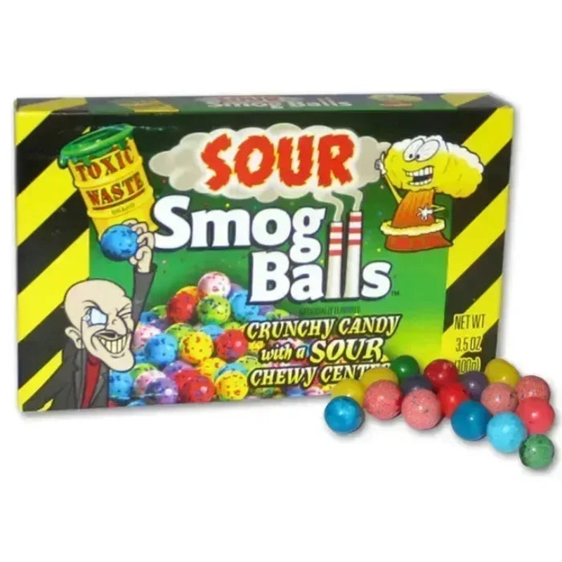 Toxic Waste Sour Smog Balls Theater Packs: 12-Piece Box