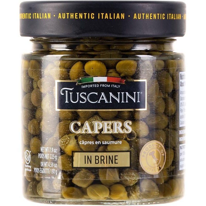 Tuscanini Italian Pickled Capers In Brine, 4.59 Oz | Product Of Italy | Great For Cooking | Nonpareil