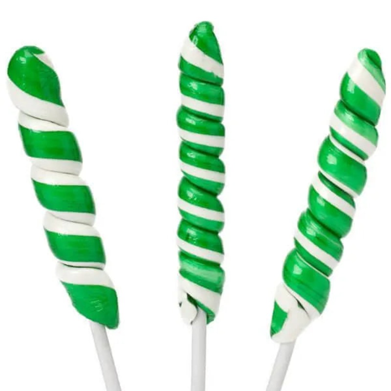 Unicorn Pops Twist Suckers – Green: 24-Piece Jar