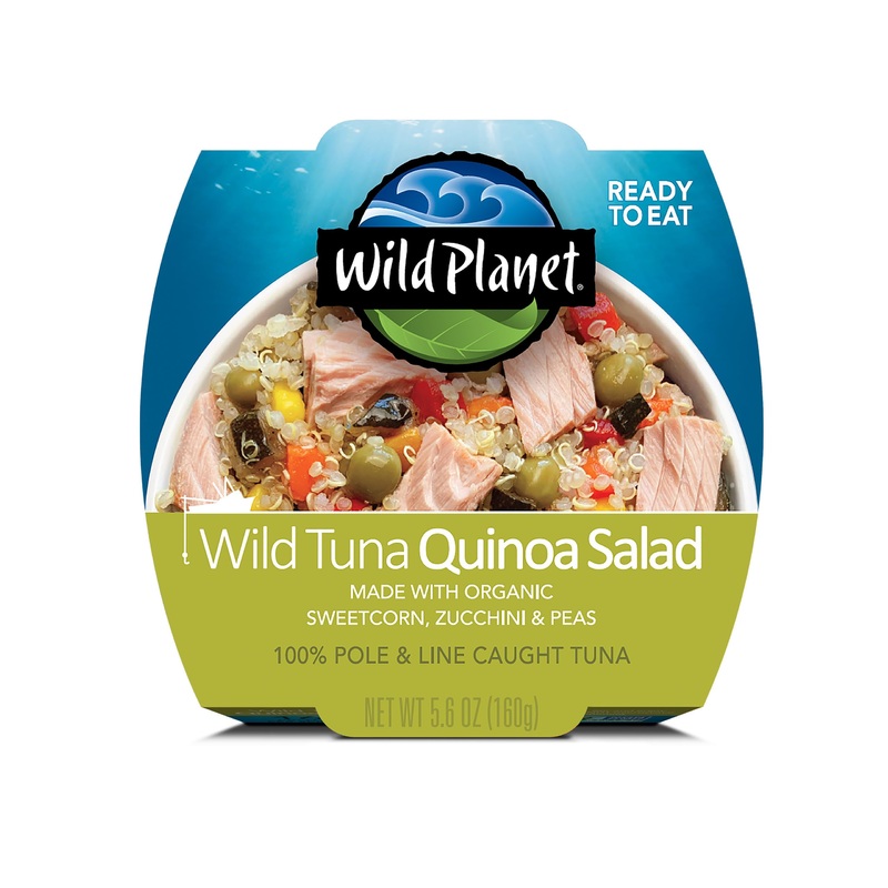 Wild Planet Ready-To-Eat Wild Tuna Quinoa Salad With Organic Sweetcorn, Zucchini & Peas, Tuna Salad, 5.6Oz, Pack Of 1