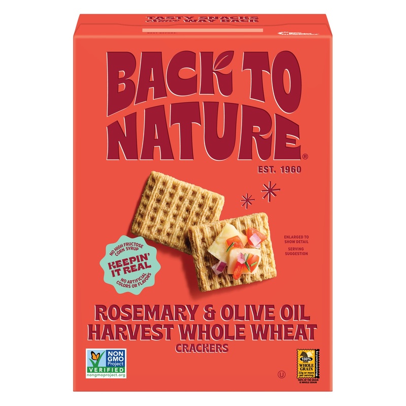 Back To Nature – Rosemary & Olive Oil Harvest Whole Wheat Crackers – Non-Gmo, Made With Whole Grain Wheat & Sea Salt, – Seriousl