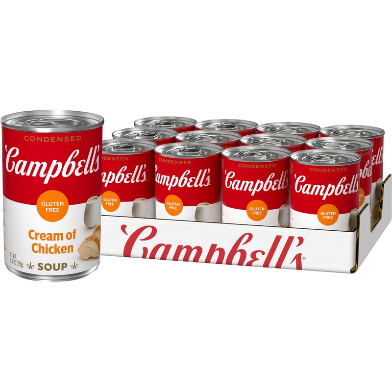 Campbell’S Condensed Gluten Free Cream Of Chicken Soup, 10.5 Oz Can (12 Pack)