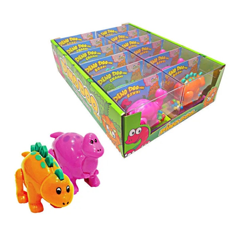 Dino Doo Pooping Dinosaur Candy Dispensers: 12-Piece Display