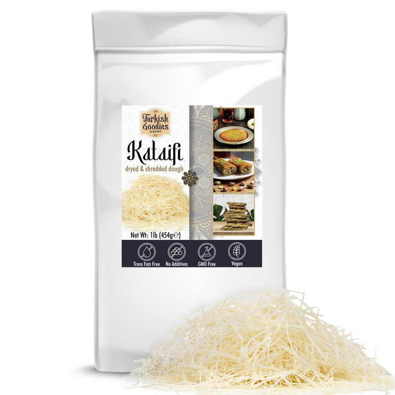 Dried Kataifi For Dubai Pistachio Chocolate Bar, 1Lb (16Oz) Shredded Chopped Kadayif Phyllo Dough For Knafeh, Kunefe And Middle