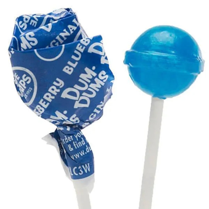 Dum Dums Royal Blue Party Pops – Blueberry: 75-Piece Bag