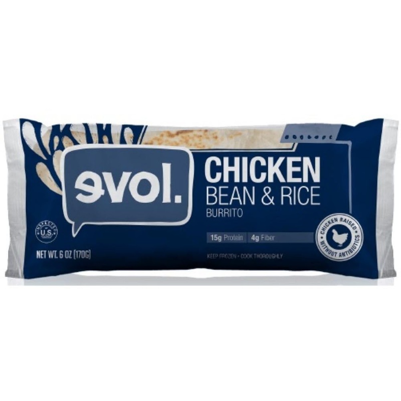 Evol Chicken Bean Rice Classic Burrito, 6 Ounce — 12 Per Case.
