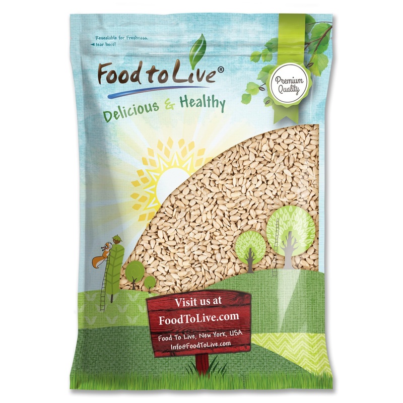 Food To Live Sunflower Seeds, 8 Pounds – Non-Gmo Verified, Kernels, No Shell, Kosher, Raw, Vegan, Sirtfood, Bulk