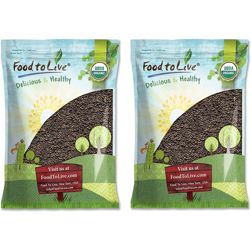 Food To Live Whole Black Pepper, 14 Pounds – Kosher, Vegan, Bulk Spice. Strong Pungent Flavor. Rich In Minerals. Great For Spici