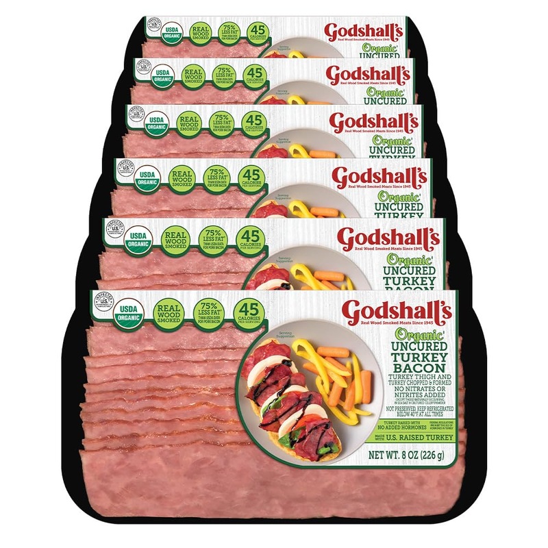 Godshall’S 8Oz Organic Turkey Bacon, 6Pk