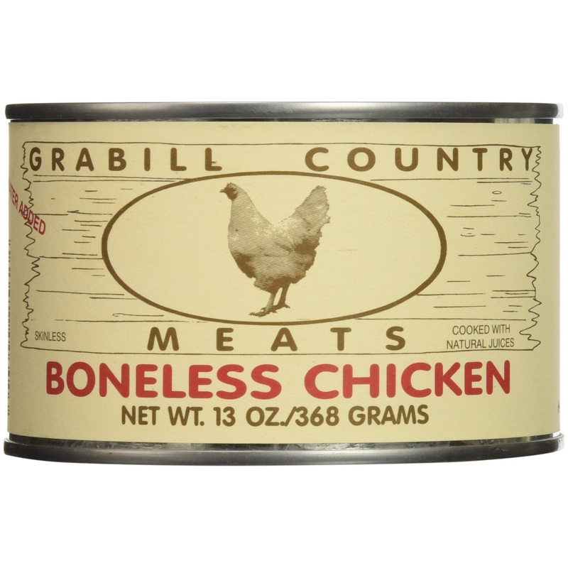 Grocers Supply Grabill Canned Boneless Chicken Chunks, 13 Oz, Case Of 12