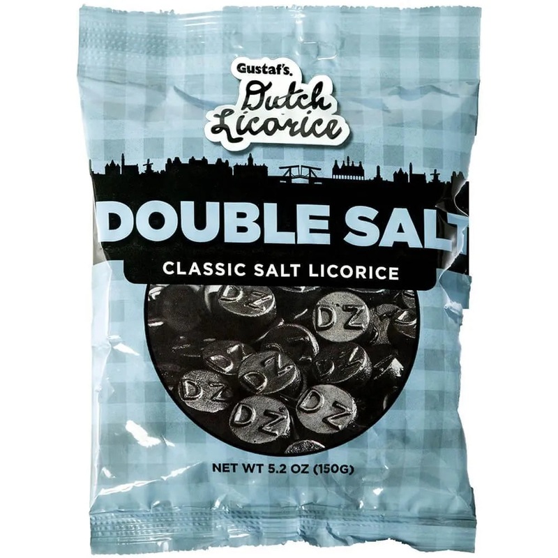 Gustaf’s Dutch Licorice Double Salt 5.2-Ounce: 12 Piece Box