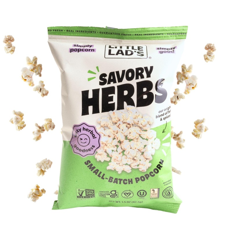 Little Lads Healthy Popcorn (Savory Herbs) – Vegan, Gluten-Free, Non-Gmo Herb & Spice Blend Popcorn With Savory Herb Flavor – 6.