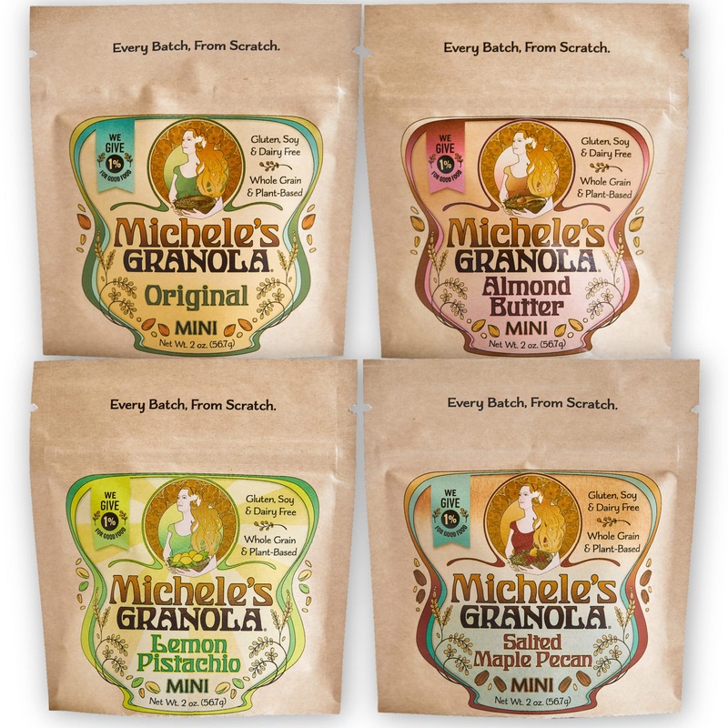 Michele’S Granola Mini Snacks, Variety Granola Snack Packs, Gluten-Free & Non Gmo, 2 Oz Package, Pack Of 4