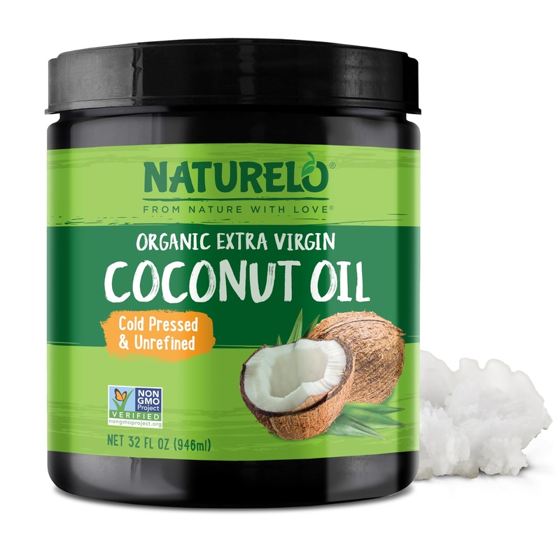 Naturelo Coconut Oil – Multi-Purpose Extra Virgin Coconut Oil For Skin, Organic Coconut Oil For Cooking, Unrefined Coconut Oil F