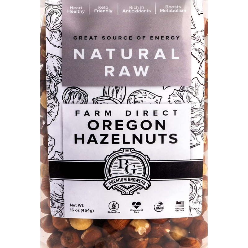 Oregon Farm To Table – Raw Hazelnuts From Premium Growers – Natural Raw Hazelnuts – Kosher Certified -1 Lb