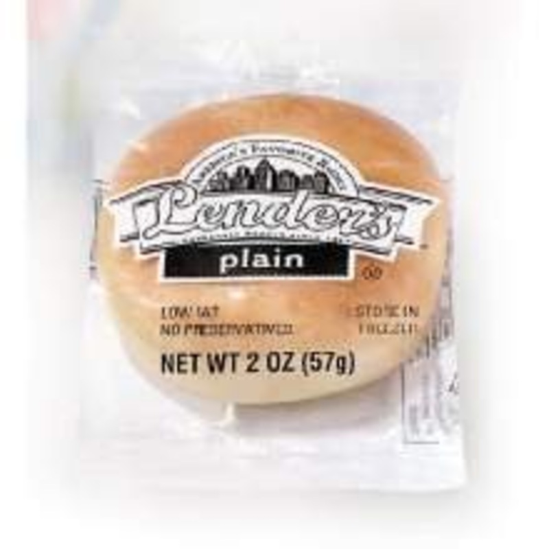 Pinnacle Foods Lenders Plain Sliced Bagel, 2 Ounce — 72 Per Case.