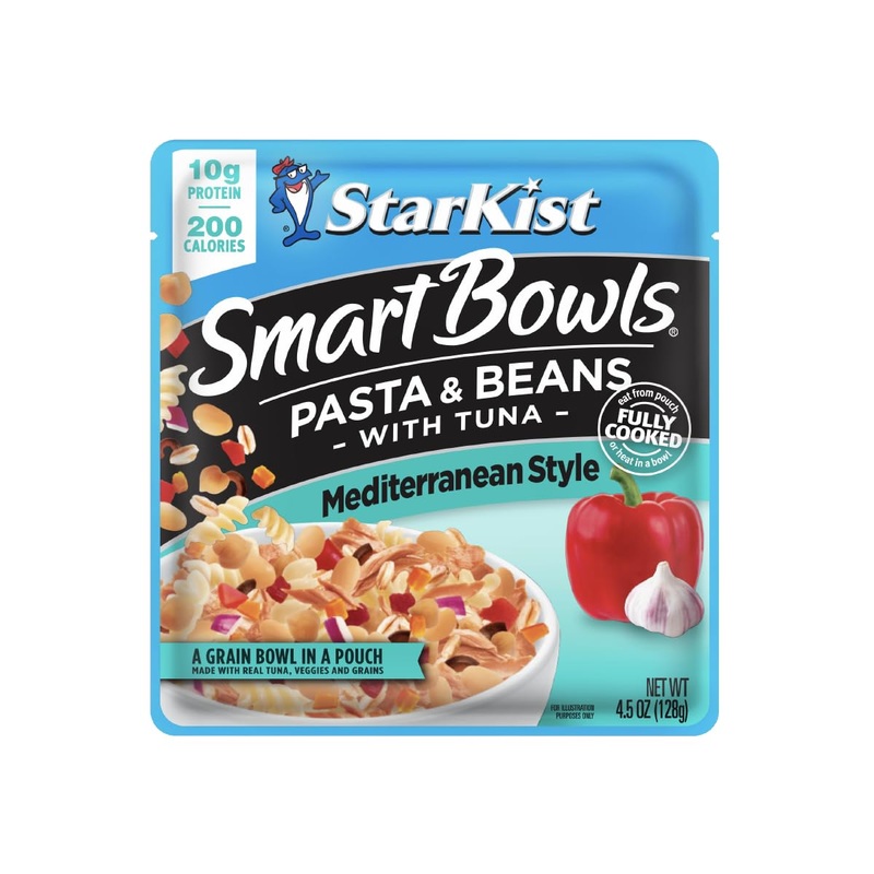 Starkist Smart Bowls Tuna, Pasta And Beans, Mediterranean Style, 4.5 Oz Pouch, Pack Of 12