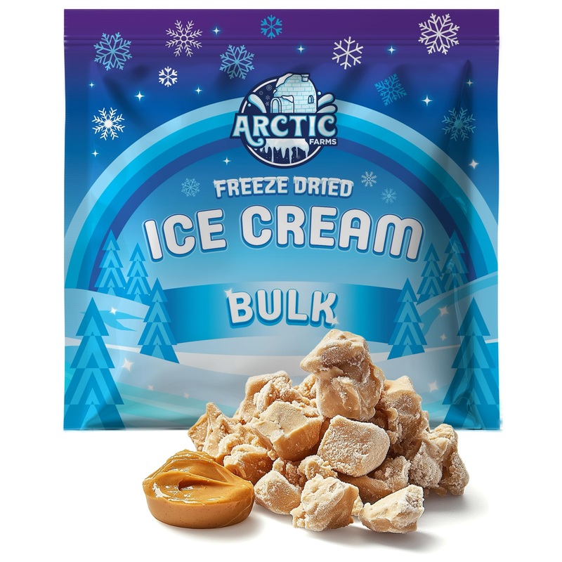 Arctic Farms Freeze Dried Ice Cream Bits Bulk – Does Not Melt (Peanut Butter) (1Lb)