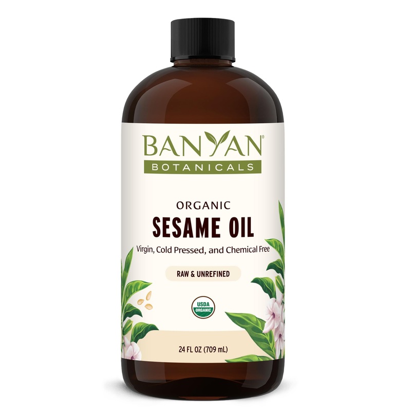 Banyan Botanicals Sesame Oil – Organic & Unrefined Sesame Oil For Skin, Body, Hair & More – Multiple Sizes – 24 Oz – Non Gmo Sus