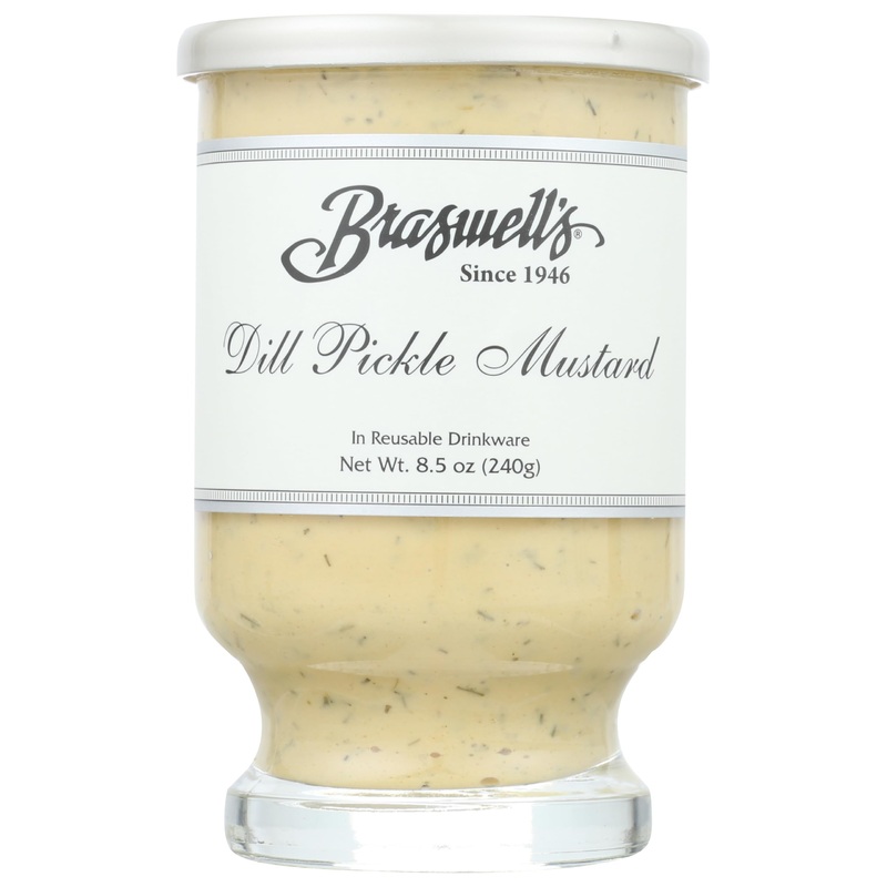 Braswells Dill Pickle Mustard 8.5 Ounce Jar