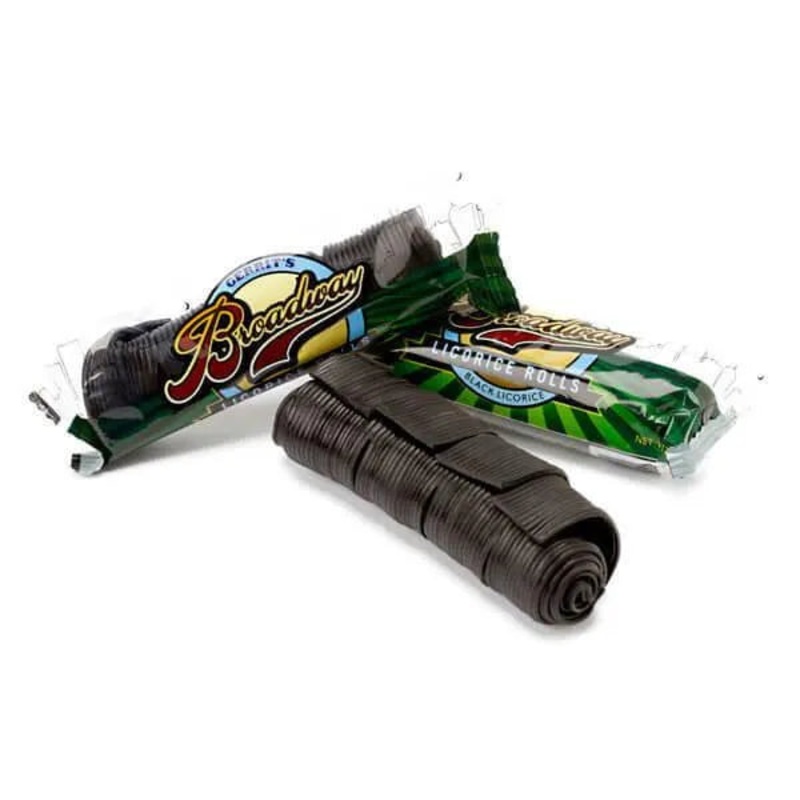 Broadway Licorice Rolls – Black Licorice: 24-Piece Box