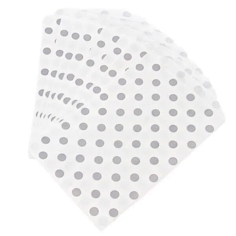 Grey Polka Dot Candy Bags: 25-Piece Pack