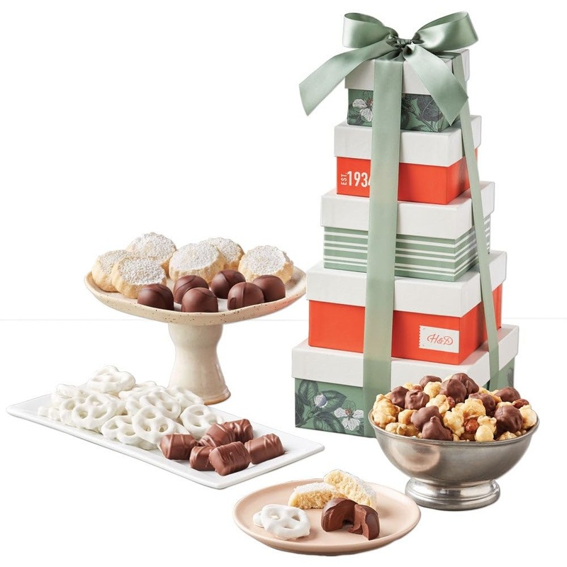 Harry & David Tower Of Treats Sweet Chocolate Truffles, Popcorn Gift Tower, Chocolate Gift Tower, Popcorn Gift Basket, Holiday G