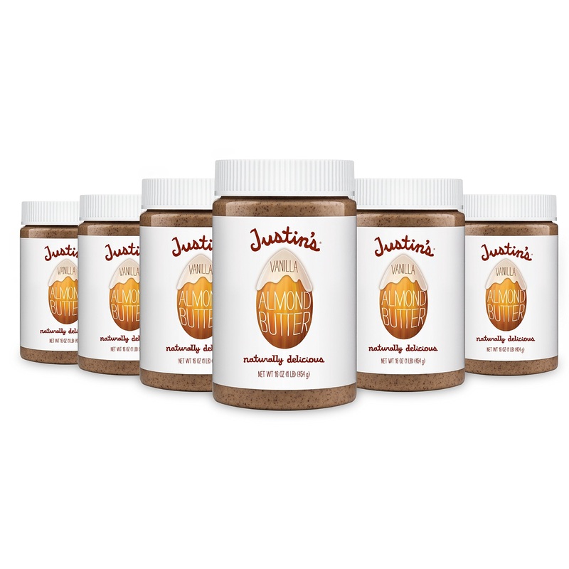 Justin’S Vanilla Almond Butter, Gluten-Free, Non-Gmo, Vegan, Sustainably Sourced, 16 Ounce Jar (6 Pack)