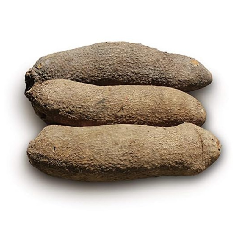 Kovafood Fresh Ghana Yam (2-3 Tubers), 10 Lbs. All Sliced And Cleaned-Cut To Guarantee Freshness Upon Delivery